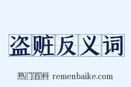 盗赃反义词是什么意思的图片